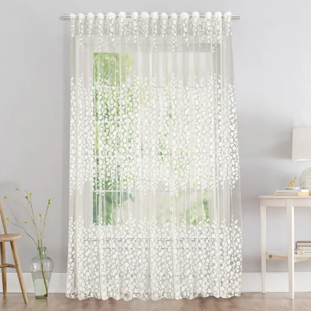 Тюль на ленте Лора 250x260 см цвет кремовый MIAMOZA STLM-2159325 - Вид №2