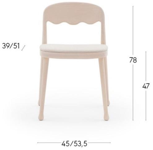 Billiani Деревянный стул с мягким сиденьем Frisée 251 - Вид №3