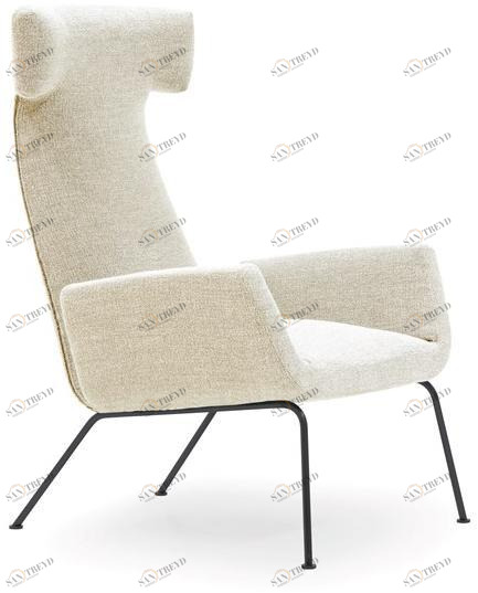 PIANCA Кресло с подголовником с тканевой обивкой и подлокотниками sun-id-1361534