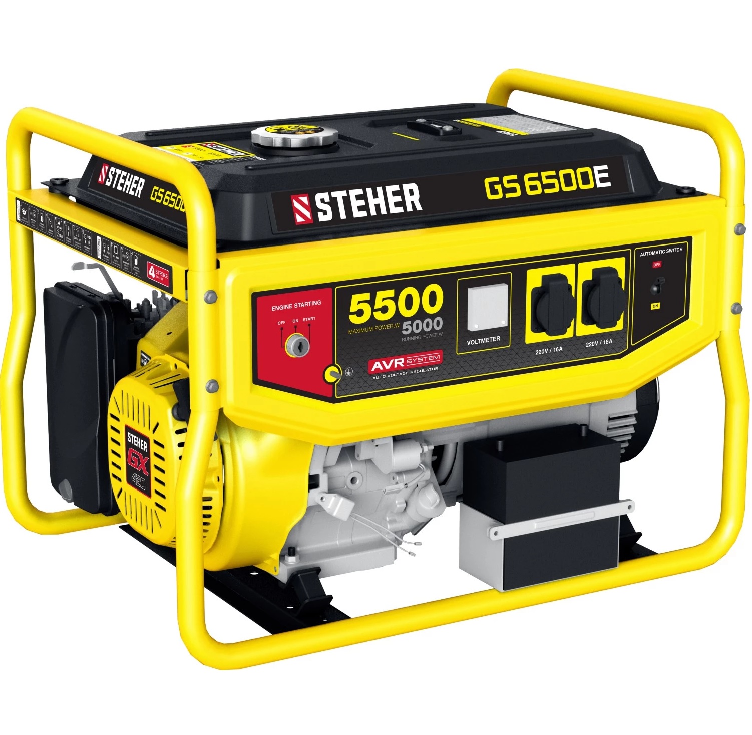 Электрогенератор   бензиновый STEHER GS-6500Е 5307662 STDN-0034220