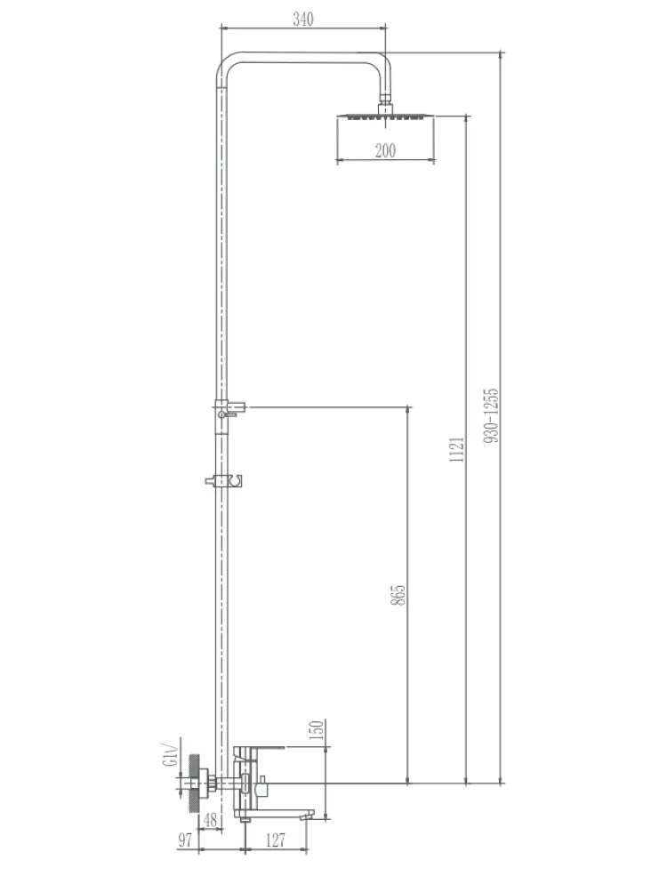HB24806 Душевая система , хром Haiba  - Вид №2