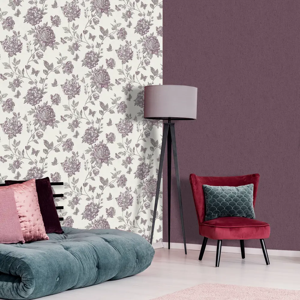 Обои флизелиновые Erismann Vintage I бордовые 1.06 м 5119-16 STLM-2009020 - Вид №2