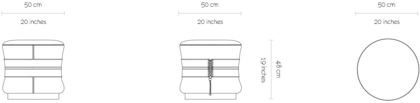 MORADA Мягкий круглый бархатный пуф Fascetta Fascetta ot - Вид №3