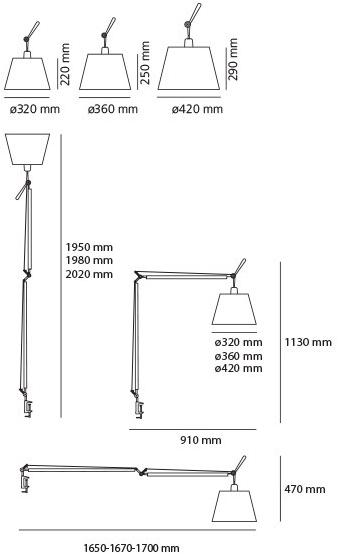Artemide Настольная лампа сатиновая с зажимом Tolomeo sun-id-1459249 - Вид №1