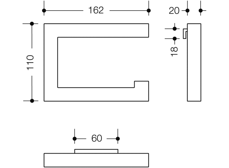 100.21.10040 держатель для туалетной бумаги HEWI System 100 | Edelstahl  - Вид №11