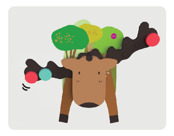 Развивающая игрушка на стену Vertiplay "Лось Гуфи" ORIBEL  322597 Коричневый Santreyd  - Вид №4