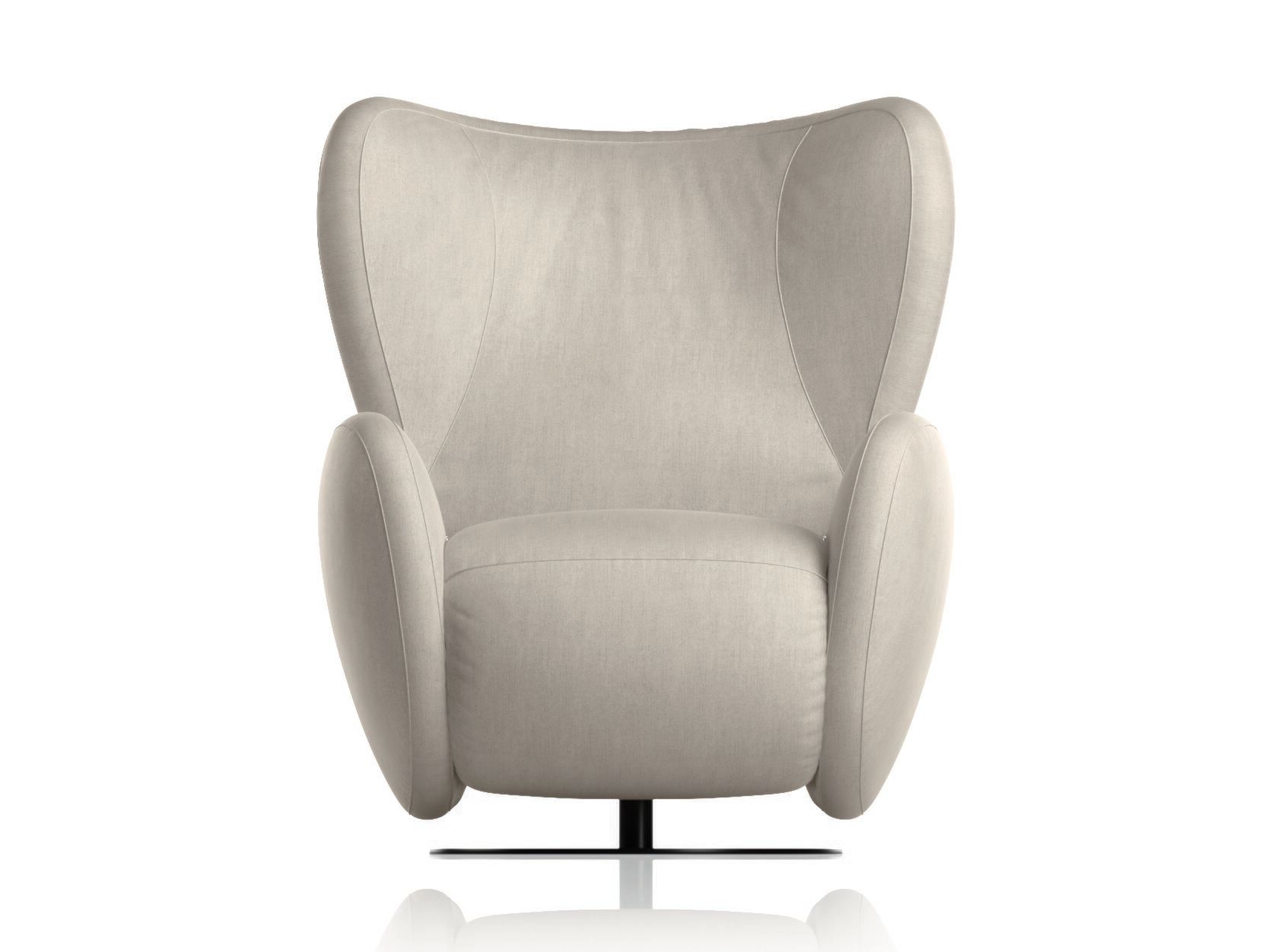 Тканевое кресло с откидной спинкой с подставкой для ног Natuzzi Italia FIORITA ARCH-00085645