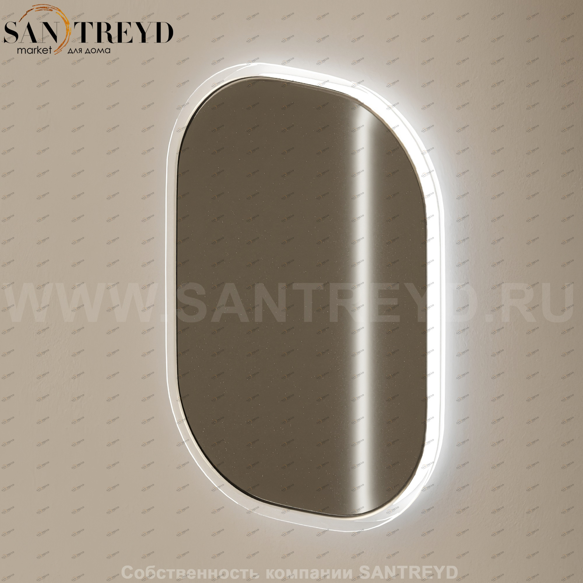 Flaminia FLAG Зеркало в прозрачной раме с подсветкой FG52SPE.G Ceramica Flaminia FG52SPEG