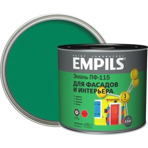 Эмаль ПФ-115 Empils PL глянцевая цвет зелёный 2.5 кг