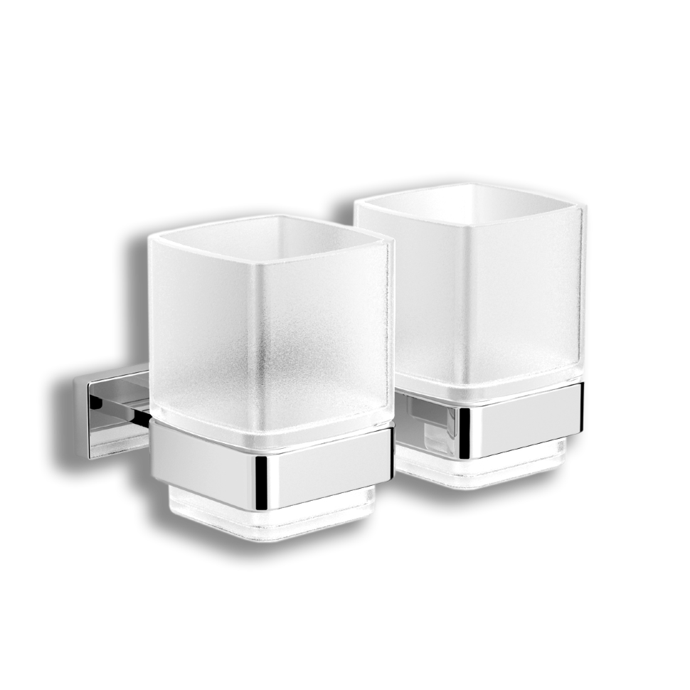 11919A Стакан двойной подвесной цвет хром LANGBERGER ALSTER