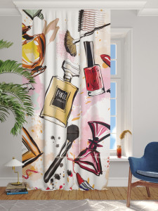 90659961 Тюль на шторной ленте Cosmetik 145х265 см цвет белый STLM-0326602 HOMEPICK