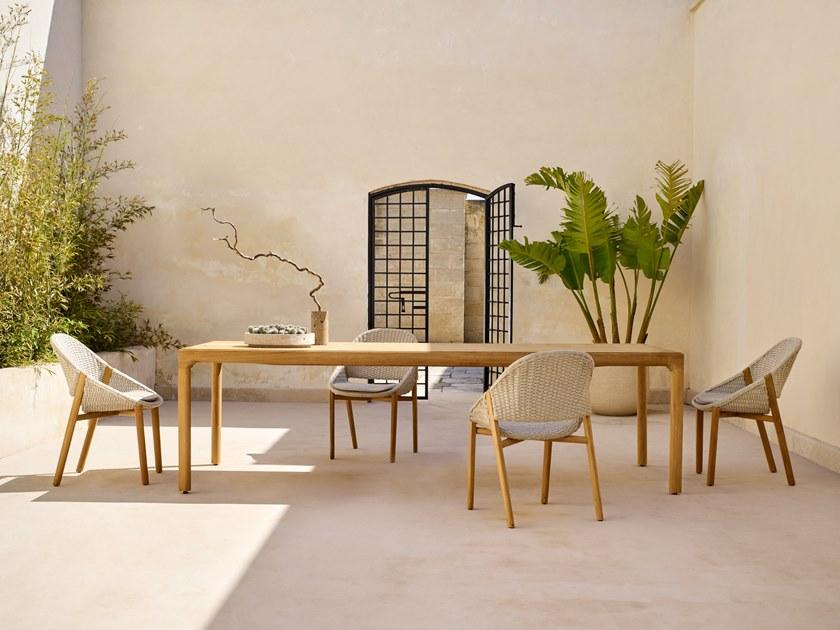 TRIBÙ Садовое кресло из ткани tricord® и тика Elio 02518 - Вид №4