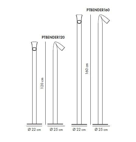 Алюминиевый светодиодный торшер AXOLIGHT Бендер ARCH-00132159