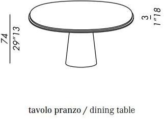 Meridiani Круглый обеденный стол из натурального камня sun-id-1442674 - Вид №7