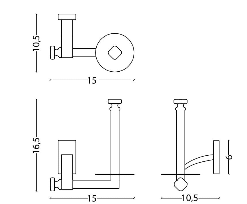Металлический запасной держатель рулона Park Avenue Westin ARCH-00074828 - Вид №3