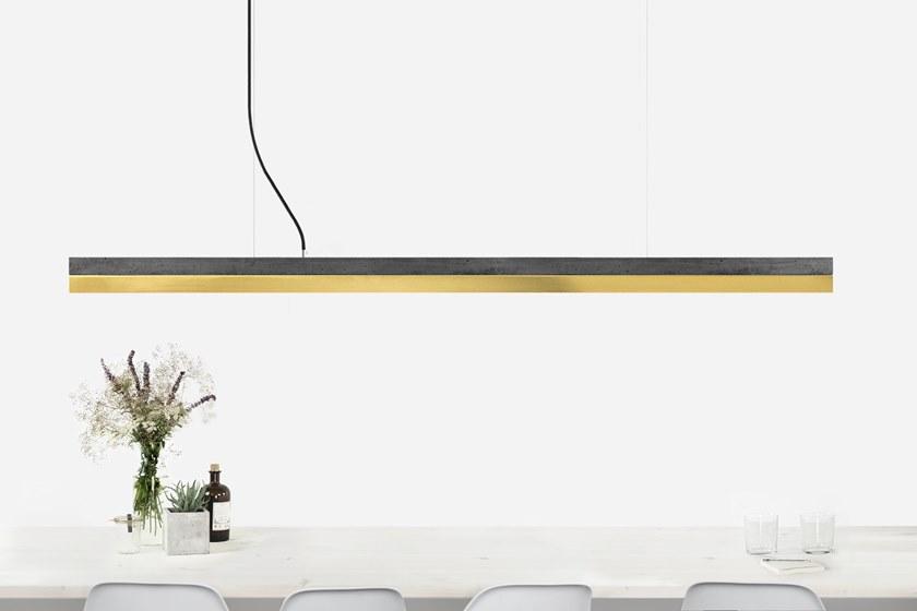 GANTlights Подвесной светильник из бетона и латуни C sun-id-1393465 - Вид №1