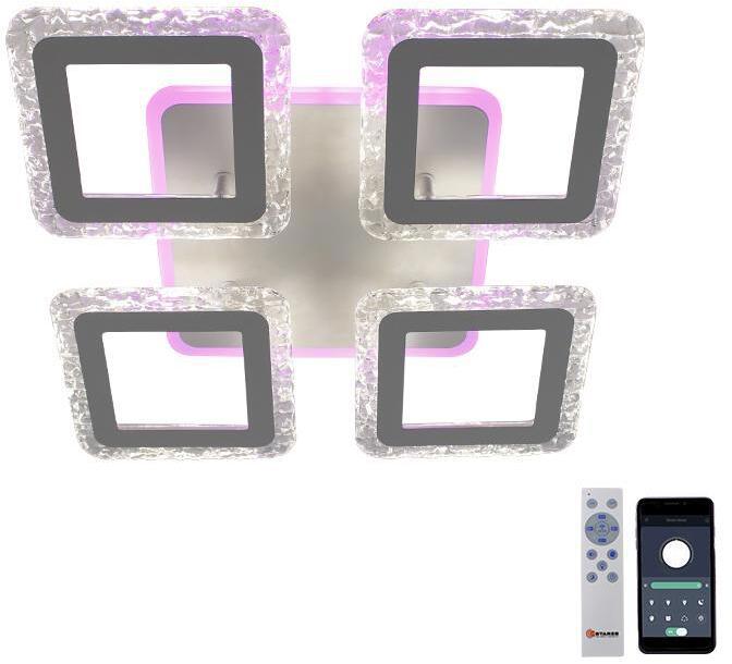 90244067 Люстра потолочная светодиодная ICE RGB ICE УУО00003642 15 м² изменение цвета RGB цвет белый STLM-0147587 ESTARES