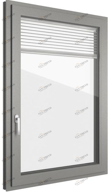 FINSTRAL Окно из алюминия и пвх со встроенными жалюзи Fin-72 sun-id-1475449
