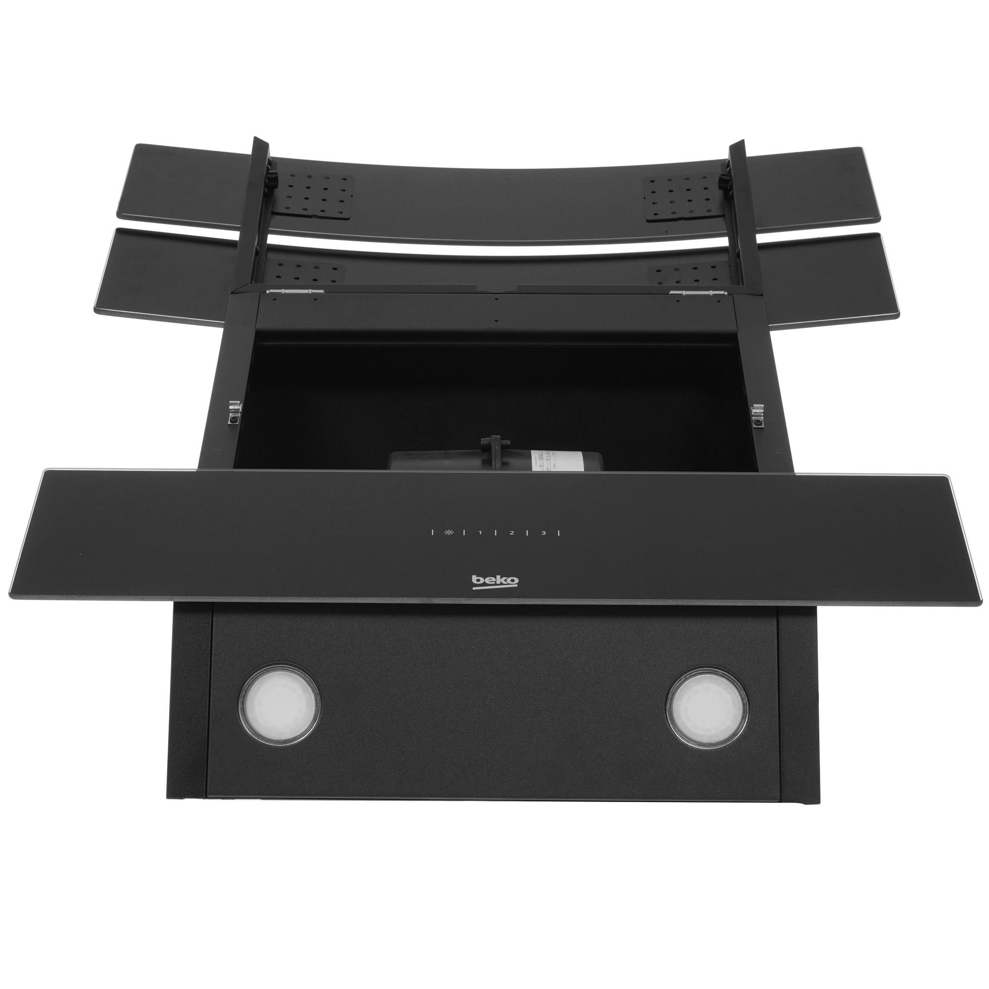 8164110 Вытяжка наклонная Beko HCA 62640 B черный/черный STDN-0040688 - Вид №8