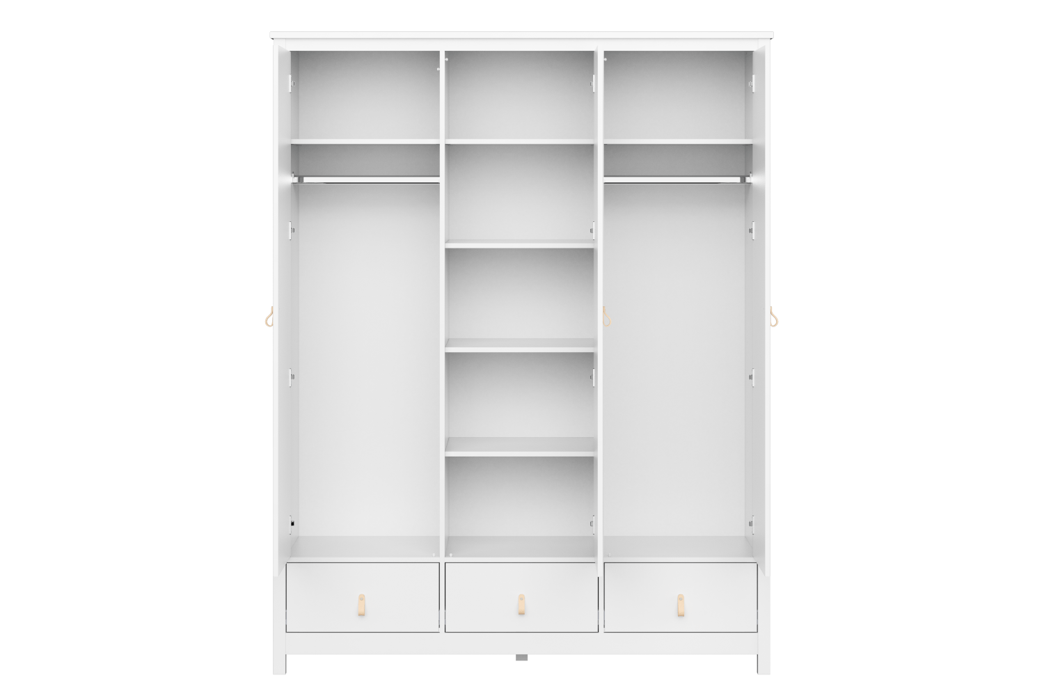 Шкаф распашной белый трехстворчатый Wood ELLIPSE ELLIPSE WOOD 00-3951344 Белый Santreyd  - Вид №2