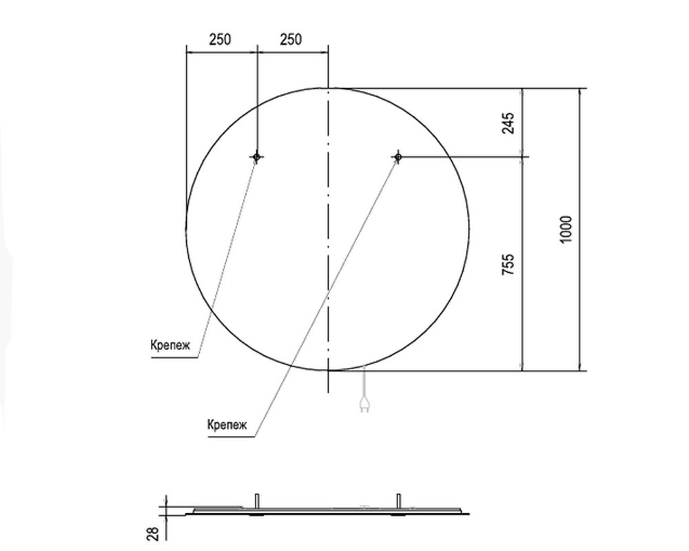 zkJUL.100 Зеркало Velvex Julia Santreyd - Вид №1