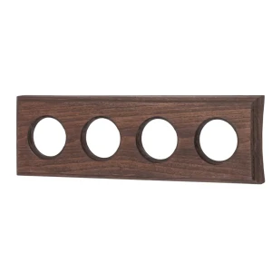 Рамка для розеток и выключателей Electraline 4 поста 260 мм цвет коричневый