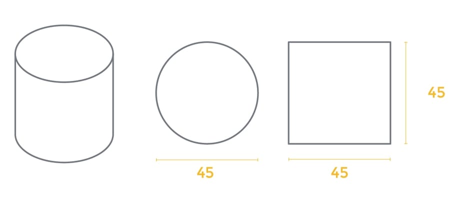 Круглый пуф с пенопластовым покрытием SIXINCH CYLINDER ARCH-00071862 - Вид №2