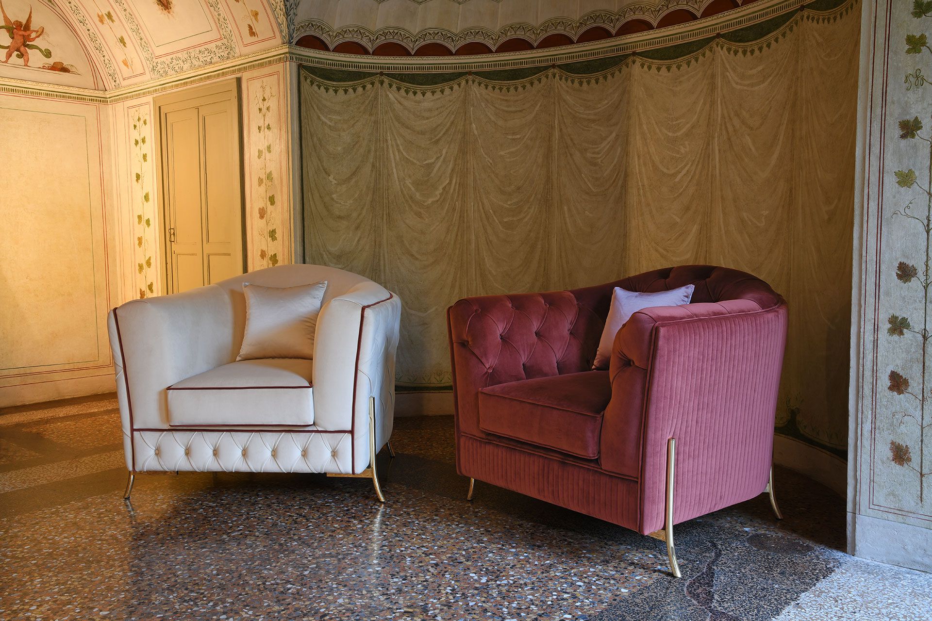 Кресло capitonné из ткани Domingo Salotti Nefele ARCH-00116486 - Вид №7