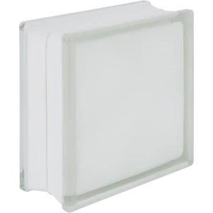 Стеклоблок Богема Волна цвет ярко-молочный