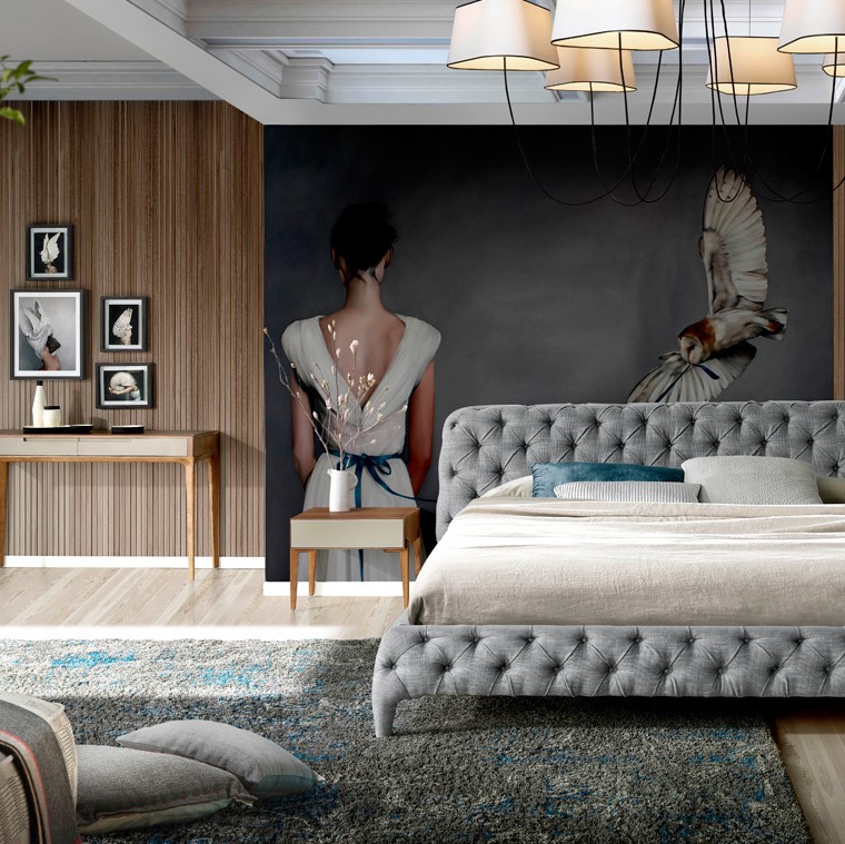 Консоль деревянная, орех с бежевыми ящиками BRG1702-2 от Angel Cerda ANGEL CERDA  241767 Орех;коричневый  - Вид №6