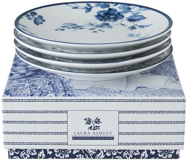 Набор блюдец Laura Ashley Sweet Allysum, Petit Fleur, Floris, China Rose 12см, 4шт 178667
