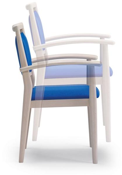 PIAVAL Штабелируемый тканевый стул с подлокотниками Spring | health & care 51-16/7 - Вид №4