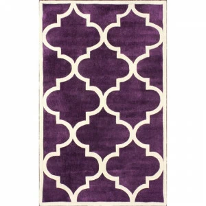 Ковер Trelli фиолетовый 140х200 DOLLY CAPRETS ДИЗАЙНЕРСКИЕ, ТРЕЛЬЯЖНЫЙ УЗОР 015136 Белый;фиолетовый