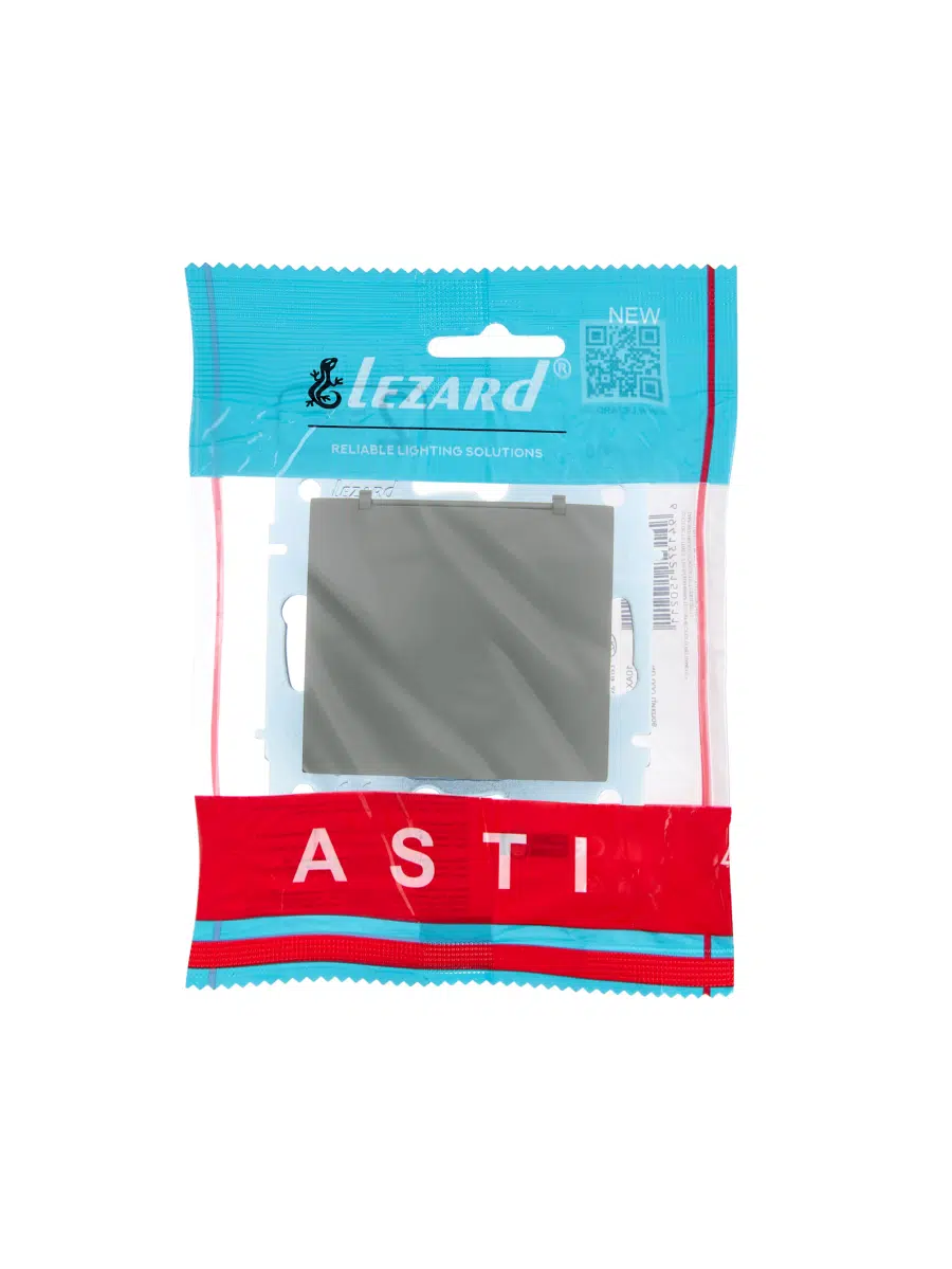 ASTI Розетка с/з с крышкой ПБТ платина механизм LEZARD 7081-3588-123B - Вид №5