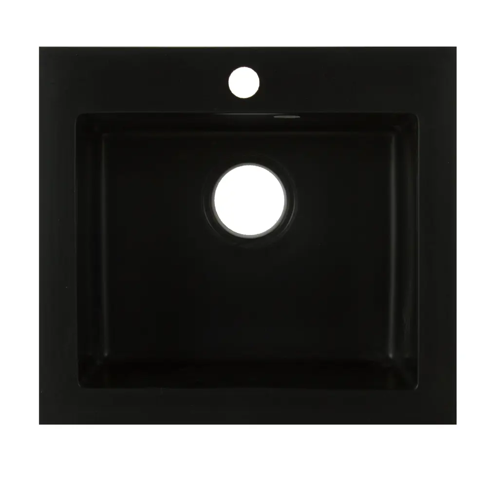 Мойка Delinia 48х44 см цвет антрацит, кварц STLM-2124586 - Вид №5