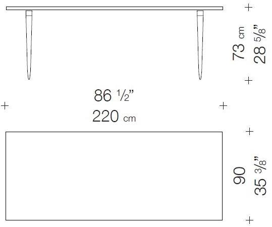 Garbarino Прямоугольный деревянный обеденный стол Mesa Mesa90  - Вид №2