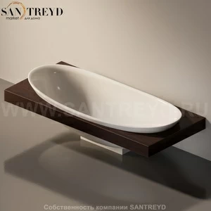 Flaminia IO e SI Столешница с отверстием под ванну от 200 до 250 см темный дуб IO84M2.WD