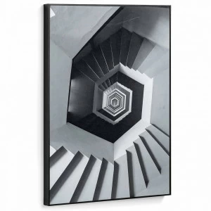 Картина на стену черно-белая 70х50 см "Аскла. Лестница" от La Forma LA FORMA ASCLA 343064 Черный