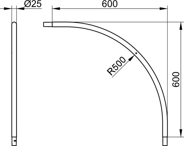 14925010000 Труба угловая 90° KEUCO Plan - Вид №2