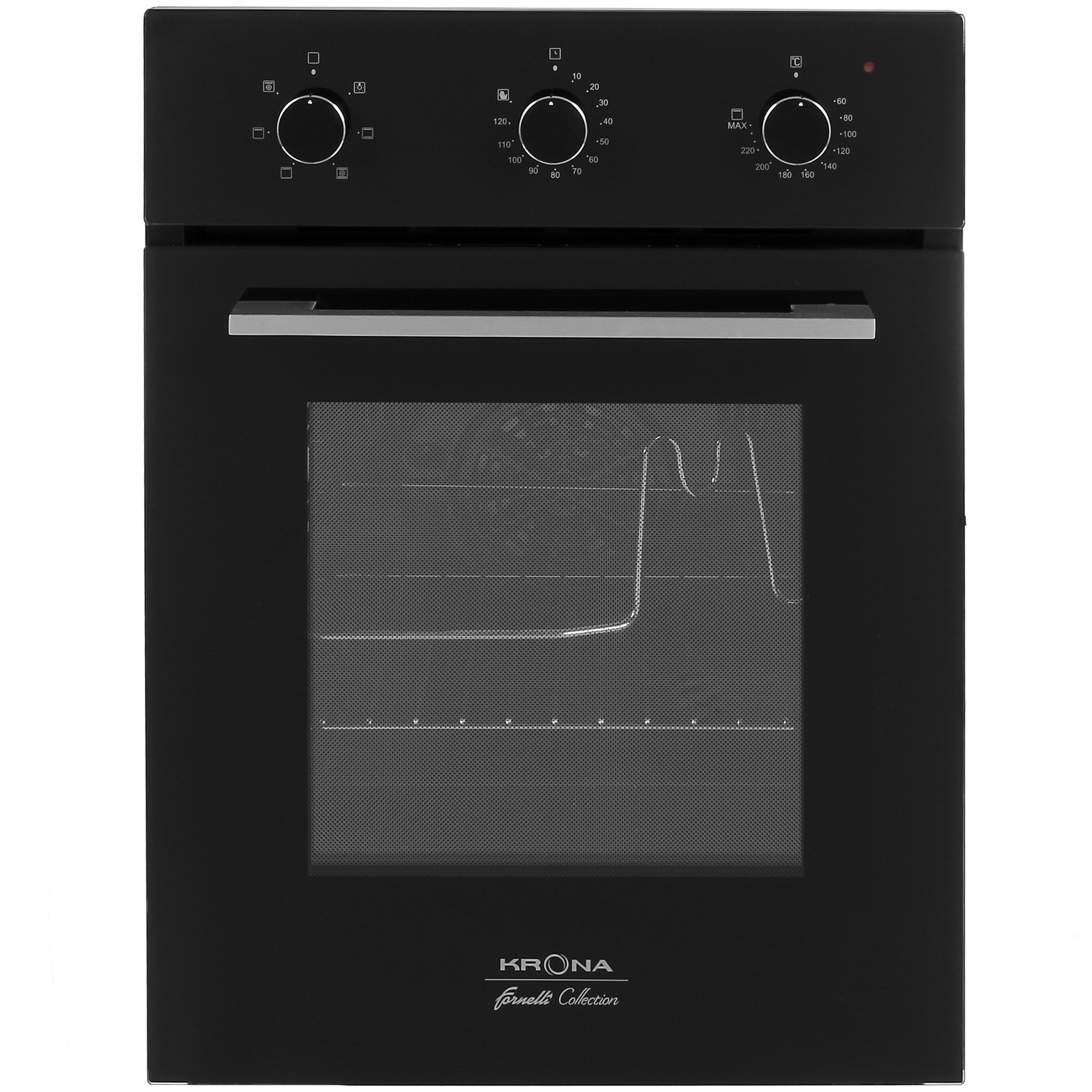 8161375 Электрический духовой шкаф KRONA Corrente 45 BL черный KRONA1 STDN-0038885