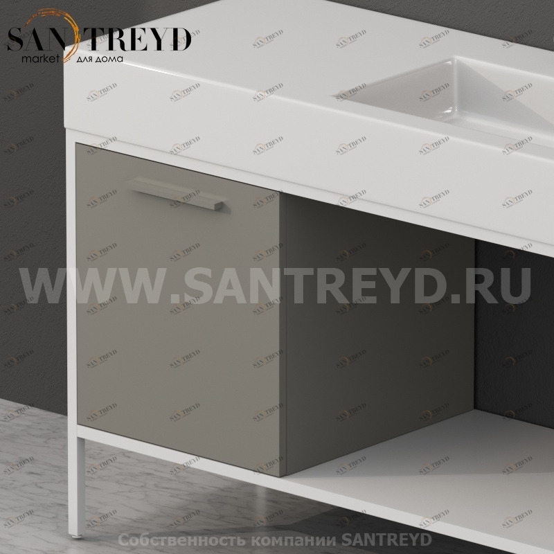 SS4548CC2 Тумба с открывающейся левой створкой (с 1 стеклянной полкой) Globo Ceramica Globo INCANTHO