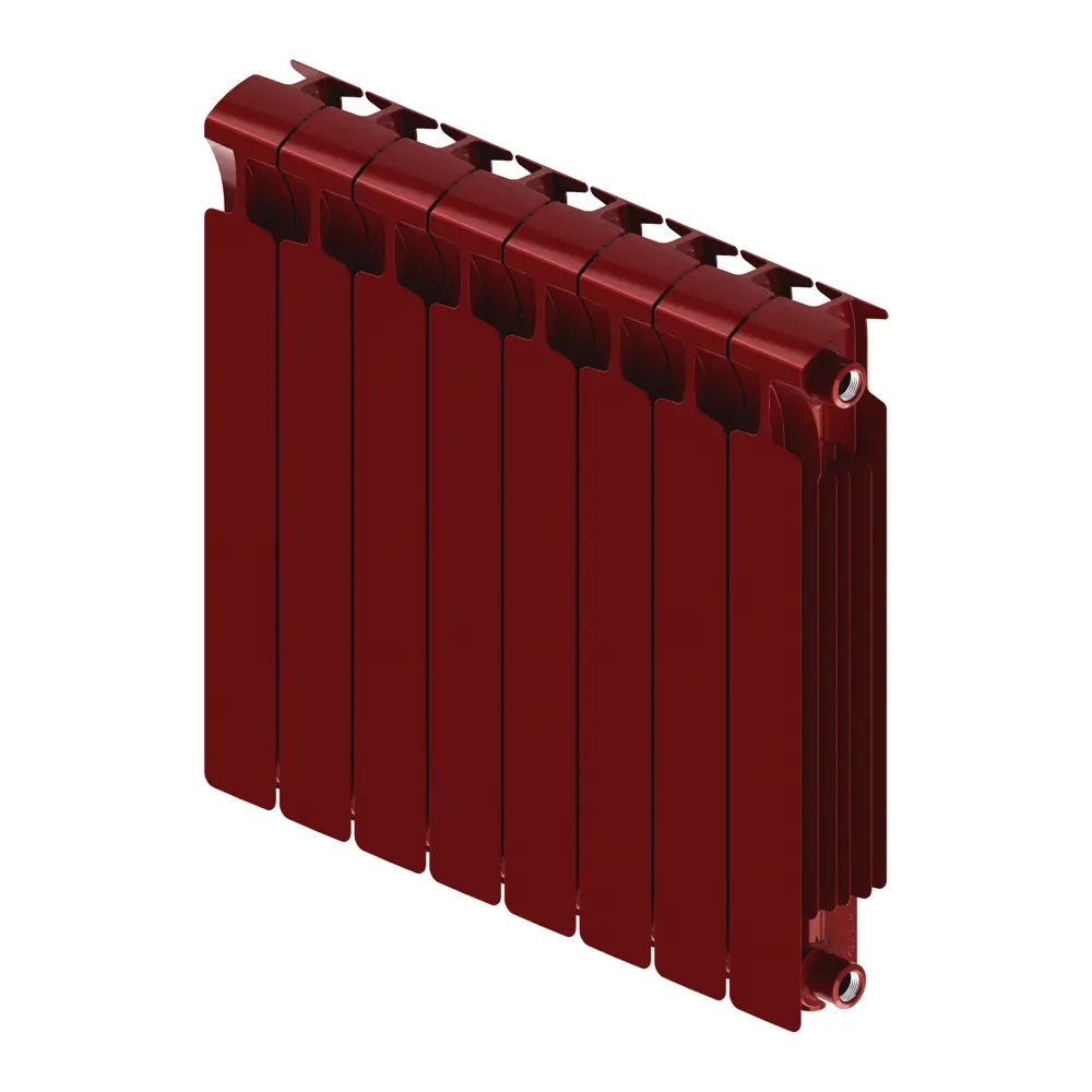 Радиатор секционный Rifar Monolit M50008RAL3011 500/100 8 секций боковое подключение биметалл бордо 82560812 STLM-2142481 - Вид №1