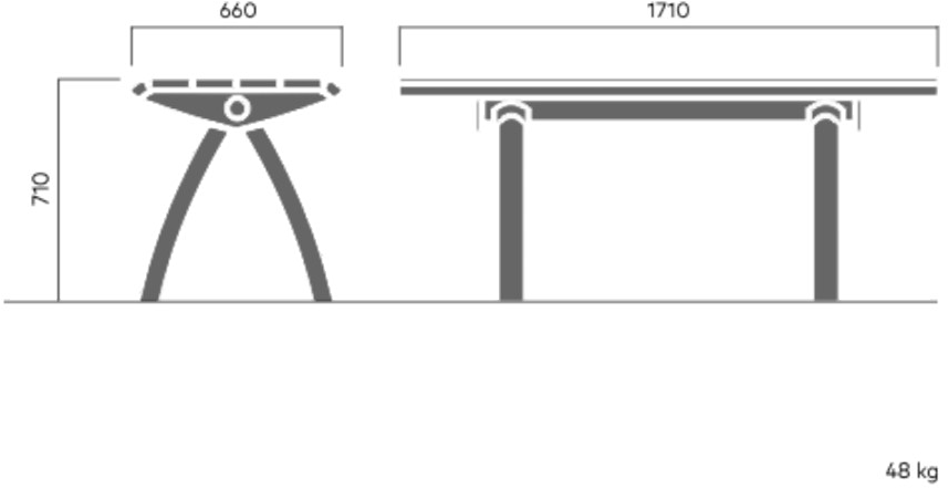 VESTRE Прямоугольный стол для пикника из стали и дерева Urban sun-id-1468624 - Вид №10