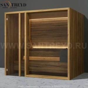 Effegibi YOKU.G105 SA.70300006 Сауна с левой дверью. Мощность: 10,5 кВт макс. Размеры: длина 230 см, ширина 200 см. Отделка: термообработанное дерево