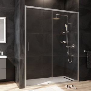 W90G-150-1-195MT Solo Дверь душевая 150х195 стекло прозрачное профиль матовый хром AM.PM Gem