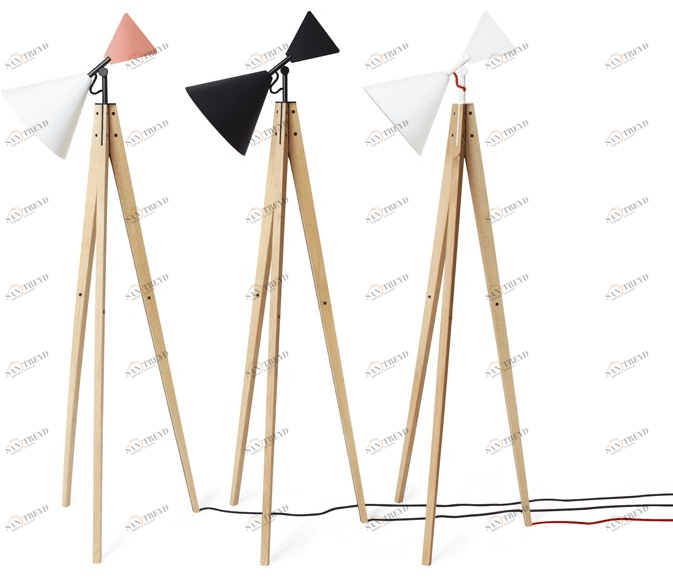 Askia Торшер из алюминия и дуба Light tale 2.fl01.mok