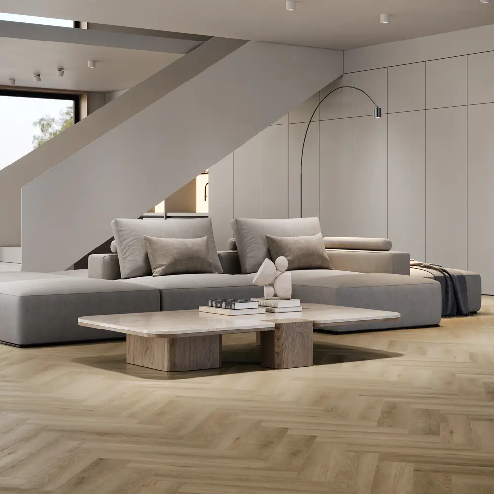 SPC плитка HOME EXPERT Хьюго с текстурой дерева для теплого пола 89411755 STLM-1568829