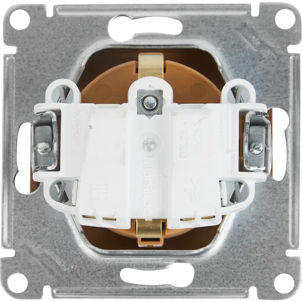Розетка встраиваемая Systeme Electric Glossa с заземлением цвет дуб STLM-2028020 - Вид №3