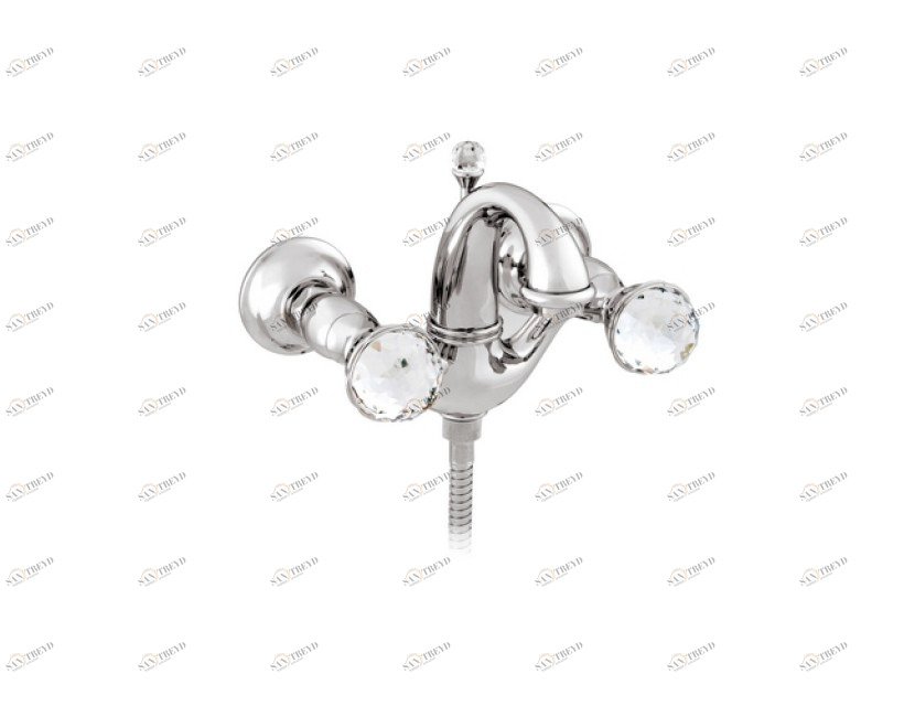 037218.C00.00 Душевой набор для ванны с кристаллами сваровски Золото 24К Mestre Pacifica