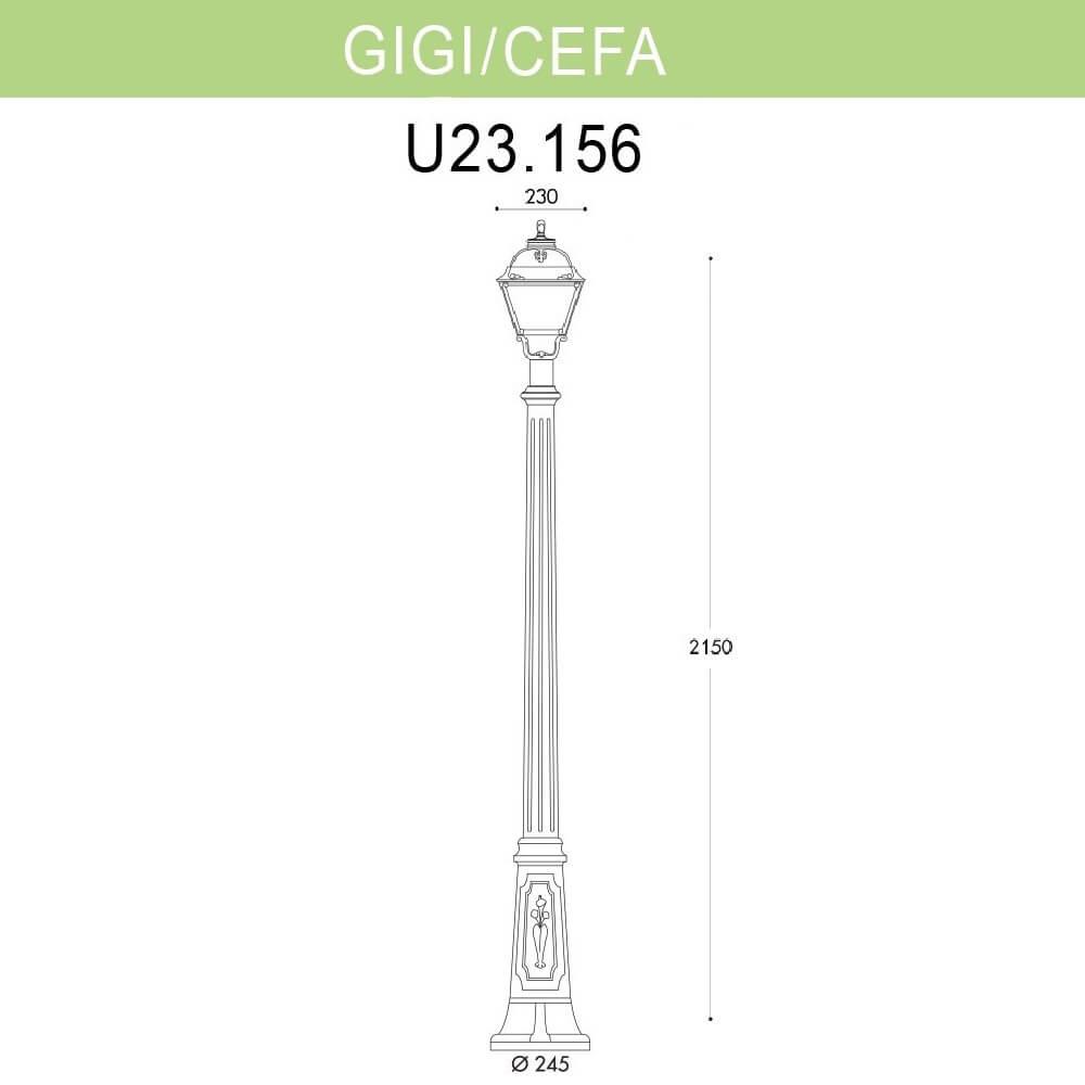 Уличный фонарь Fumagalli Gigi/Cefa U23.156.000.WYF1R FUMAGALLI ФОНАРЬ 268955 Белый  - Вид №1